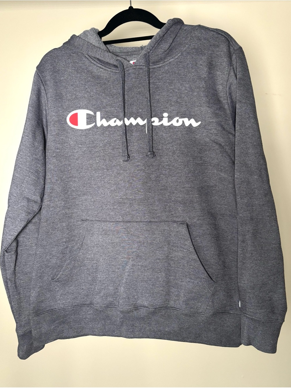 Champion Men's Gray Pullover Hoodie Sweatshirt, Medium, EUC